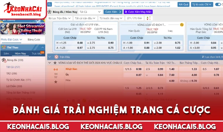 Đánh giá trải nghiệm trang cá cược